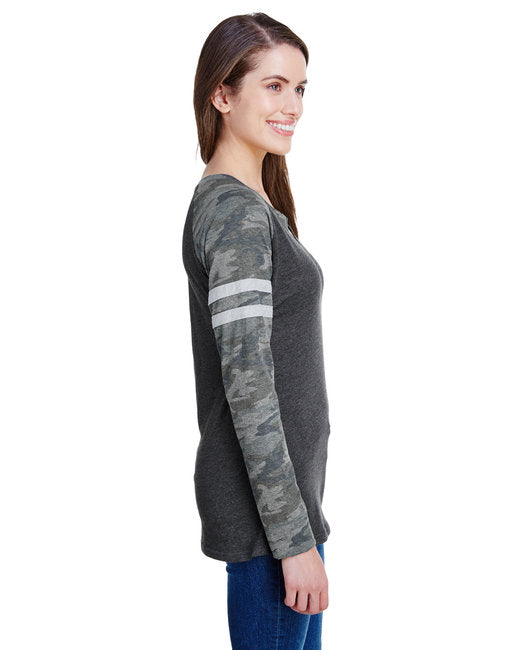 LAT Ladies' Gameday Mash-Up Long Sleeve Fine Jersey T-Shirt