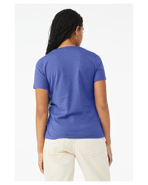 Ladies' Relaxed Heather CVC Jersey V-Neck T-Shirt