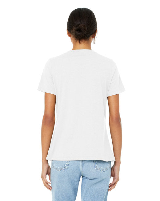 Ladies' Relaxed Heather CVC Jersey V-Neck T-Shirt