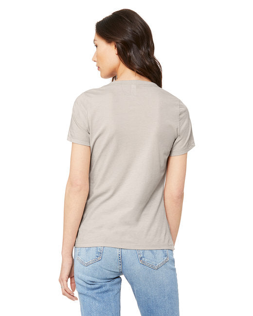 Ladies' Relaxed Heather CVC Jersey V-Neck T-Shirt