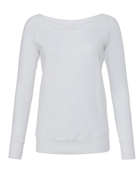 Ladies' Sponge Fleece Wide Neck Sweatshirt