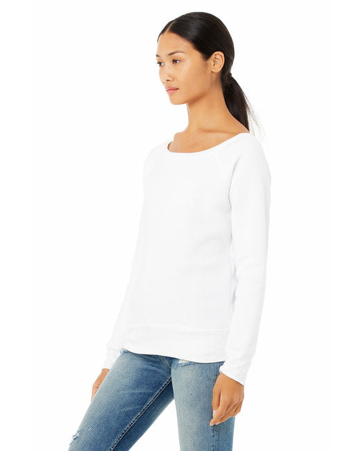 Ladies' Sponge Fleece Wide Neck Sweatshirt