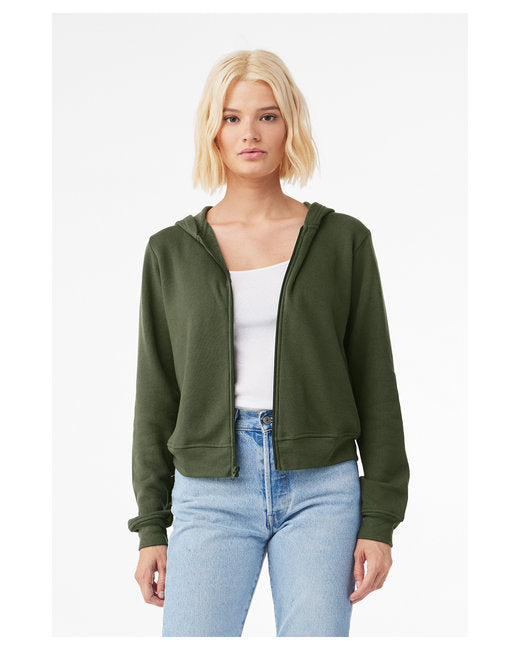 Bella + Canvas Ladies' Sponge Fleece Full-Zip Hooded Sweatshirt