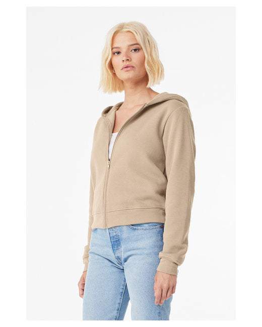 Bella + Canvas Ladies' Sponge Fleece Full-Zip Hooded Sweatshirt