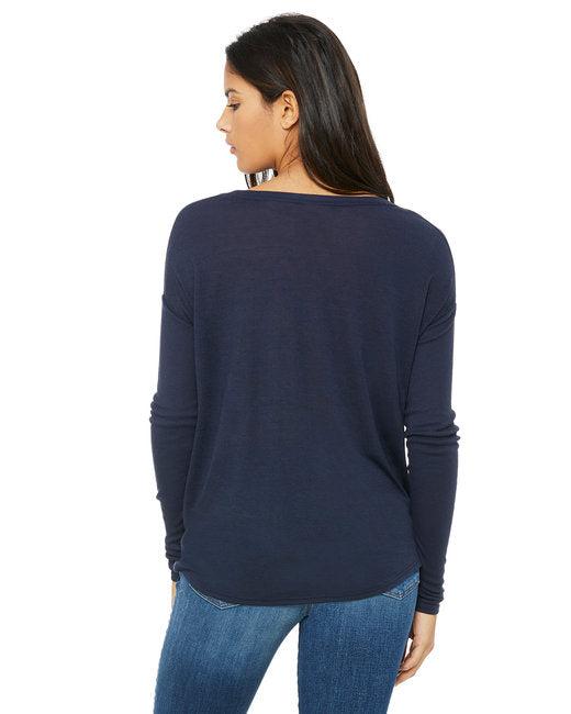 Bella + Canvas Ladies' Flowy Long-Sleeve T-Shirt with 2x1 Sleeves