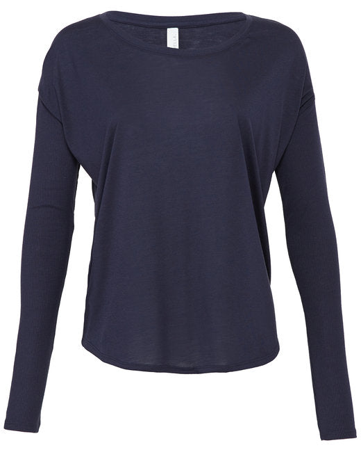 Bella + Canvas Ladies' Flowy Long-Sleeve T-Shirt with 2x1 Sleeves