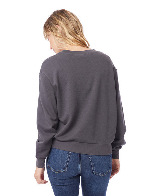 Ladies' Washed Terry Throwback Pullover Sweatshirt