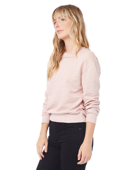 Ladies' Washed Terry Throwback Pullover Sweatshirt