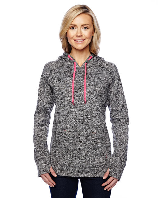 America Ladies' Cosmic Contrast Fleece Hooded Sweatshirt