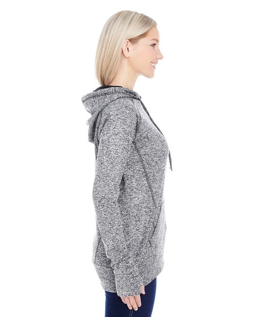 America Ladies' Cosmic Contrast Fleece Hooded Sweatshirt