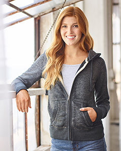 America Ladies' Zen Full-Zip Fleece Hooded Sweatshirt