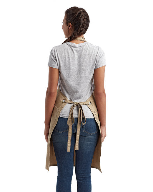 Unisex ‘Barley’ Contrast Stitch Sustainable Bib Apron