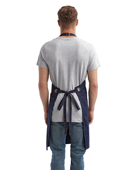 Unisex ‘Barley’ Contrast Stitch Sustainable Bib Apron