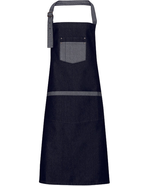 Unisex Domain Contrast Denim Bib Apron